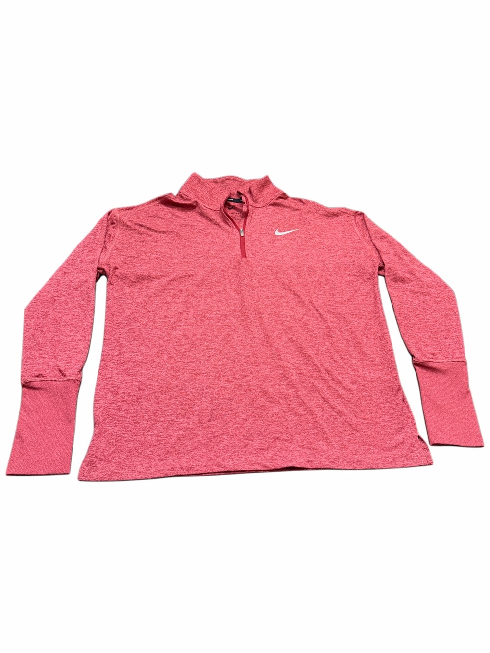 Nike Red Heather Running Half-Zip Pullover